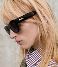 Bottega Veneta Ribbon 50mm Square Sunglasses