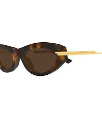 Bottega Veneta Women's Ribbon 53mm Oval Sunglasses