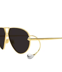 Bottega Veneta Women's Signature Icons Drop 64mm Aviator Sunglasses