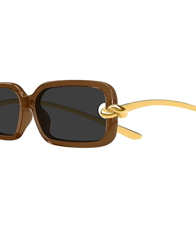 Bottega Veneta Women's Signature Icons Knot 56mm Rectangle Sunglasses