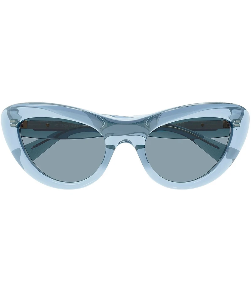 Bottega Veneta Women's Transparent Curvy 53mm Cat Eye Sunglasses