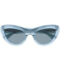 Bottega Veneta Women's Transparent Curvy 53mm Cat Eye Sunglasses
