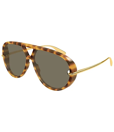 Bottega Veneta Women's Unapologetic Drop 63mm Aviator Sunglasses