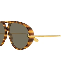 Bottega Veneta Women's Unapologetic Drop 63mm Aviator Sunglasses