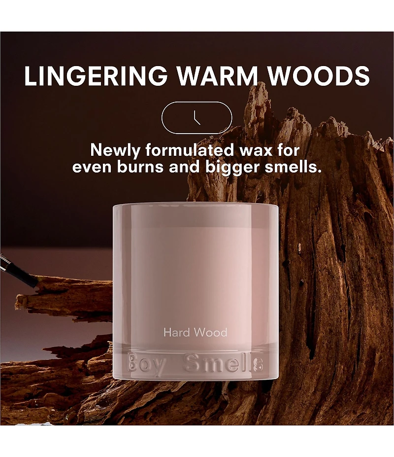 Boy Smells Hard Wood Candles