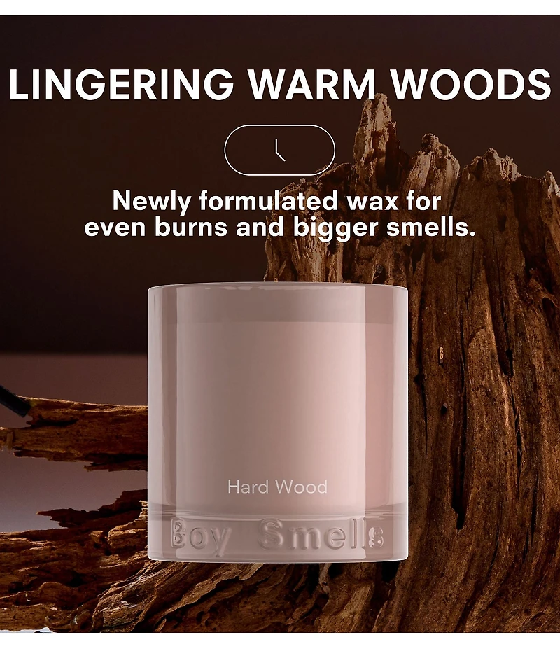 Boy Smells Hard Wood Candle, 8.5 oz.