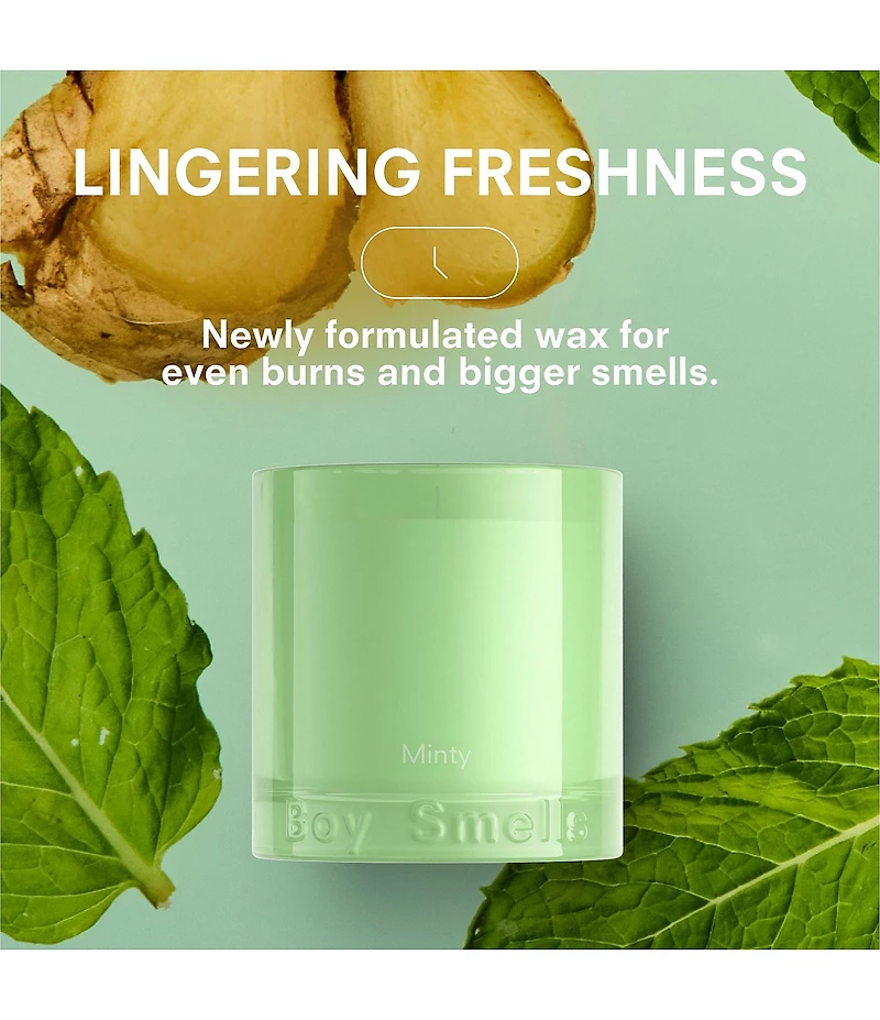 Boy Smells Minty Candle