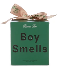 Boy Smells Xmas Tree Candle
