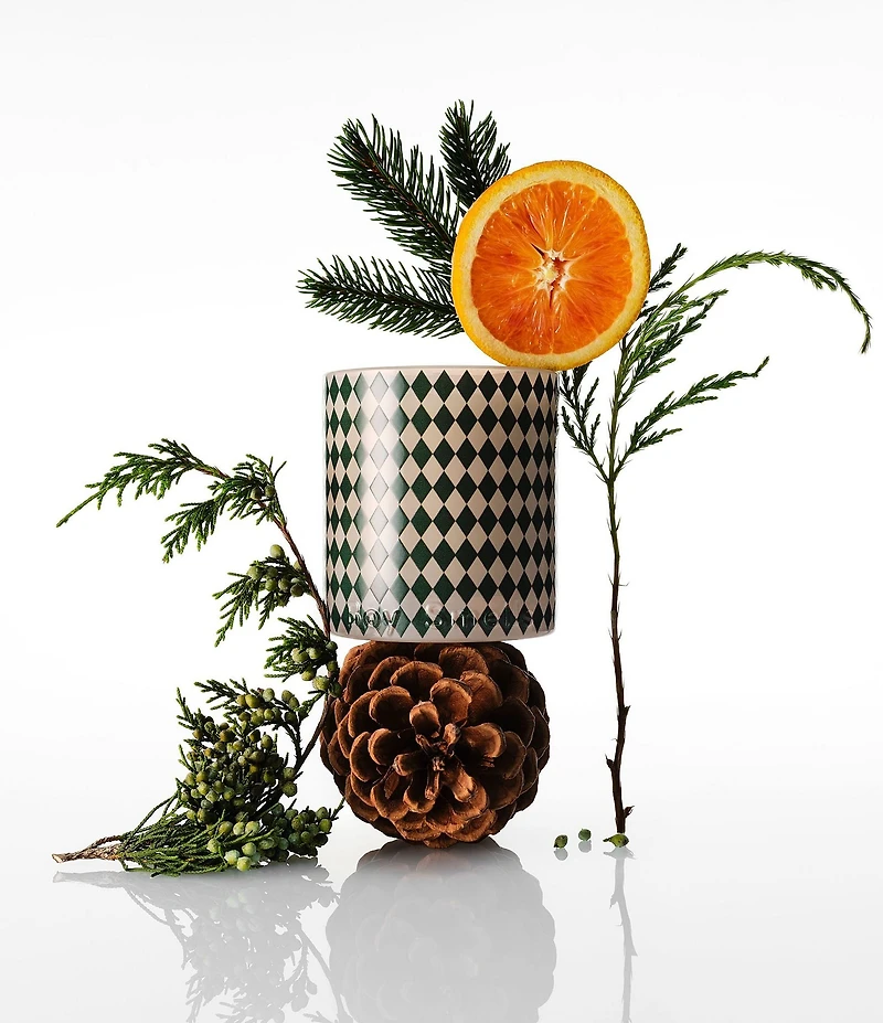 Boy Smells Xmas Tree Candle