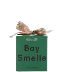 Boy Smells Xmas Tree Candle
