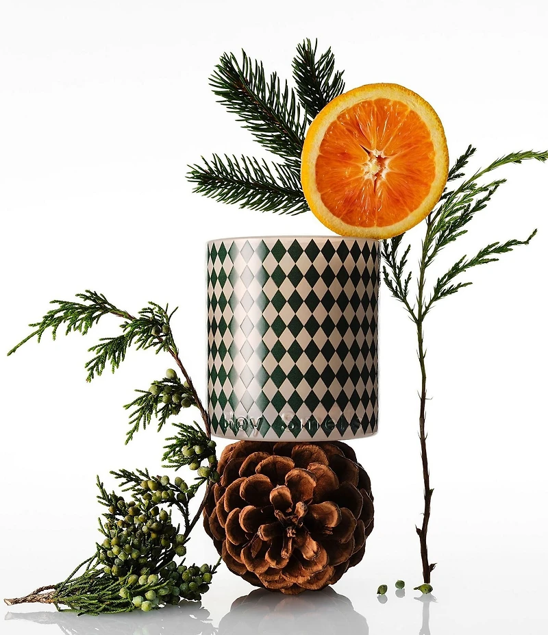 Boy Smells Xmas Tree Candle