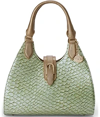 BRAHMIN Adrian Snake Embossed Satchel Bag