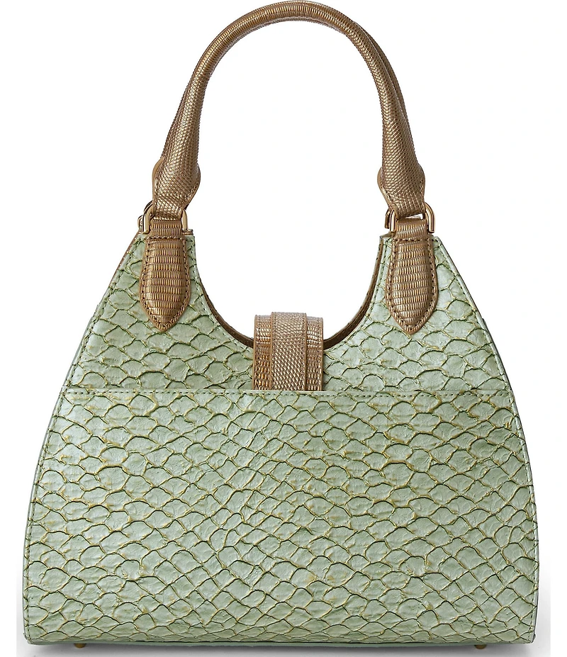 BRAHMIN Adrian Snake Embossed Satchel Bag