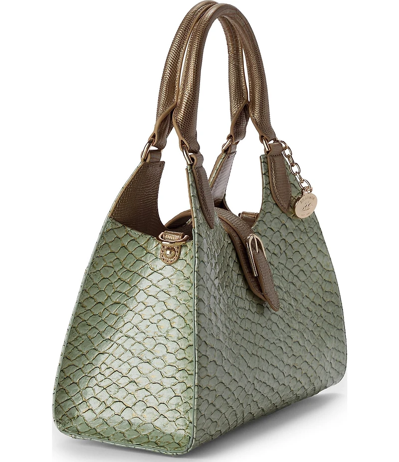 BRAHMIN Adrian Snake Embossed Satchel Bag