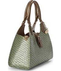 BRAHMIN Adrian Snake Embossed Satchel Bag