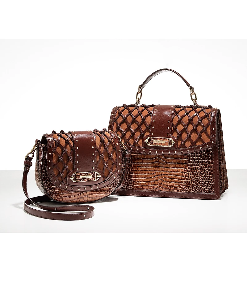 BRAHMIN Aberdeen Collection Tan Briar Crossbody Bag