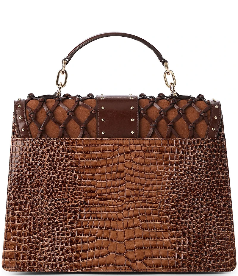 BRAHMIN Aberdeen Collection Tan Hallie Top Handle Satchel Bag