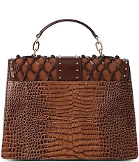 BRAHMIN Aberdeen Collection Tan Hallie Top Handle Satchel Bag