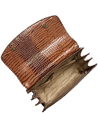 BRAHMIN Aberdeen Collection Tan Hallie Top Handle Satchel Bag