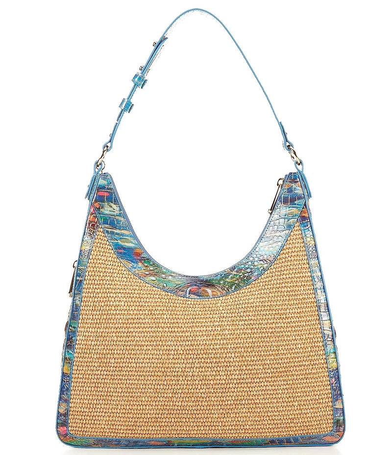 BRAHMIN Abloom Collection Tabitha Raffia Shoulder Bag