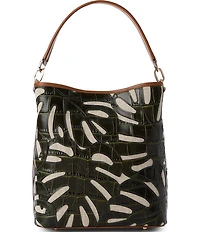 BRAHMIN Abrigado Collection Cacti Green Celina Bucket Shoulder Bag