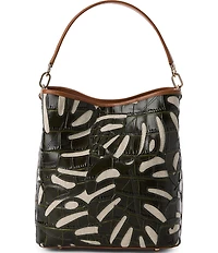 BRAHMIN Abrigado Collection Cacti Green Celina Bucket Shoulder Bag