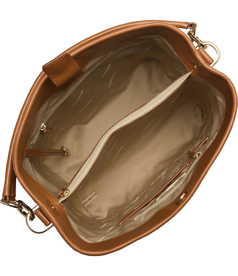 BRAHMIN Abrigado Collection Cacti Green Celina Bucket Shoulder Bag