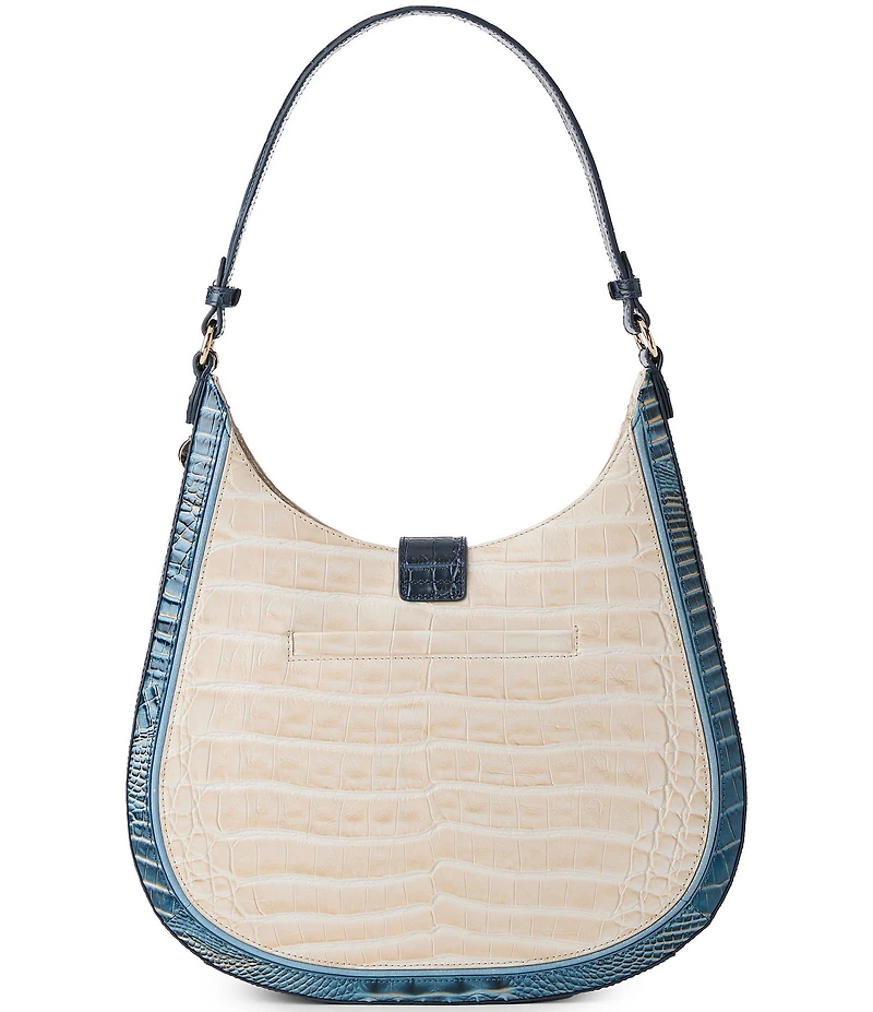 BRAHMIN Acoustic Collection Mindful Grey Fallon Hobo Shoulder Bag