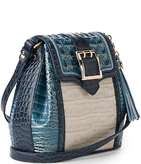 BRAHMIN Acoustic Collection Mindful Grey Margo Crossbody Bag