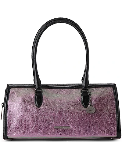 BRAHMIN Adelaide Collection Heroic Purple Sophia Satchel Bag