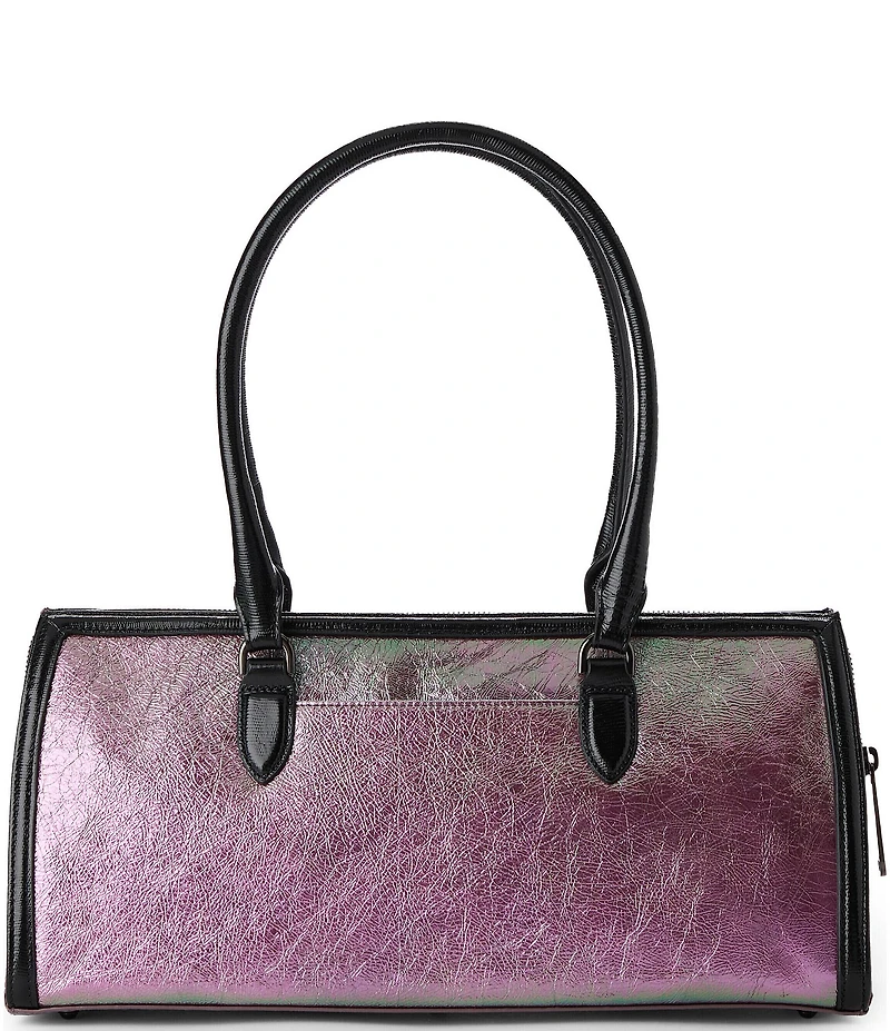 BRAHMIN Adelaide Collection Heroic Purple Sophia Satchel Bag