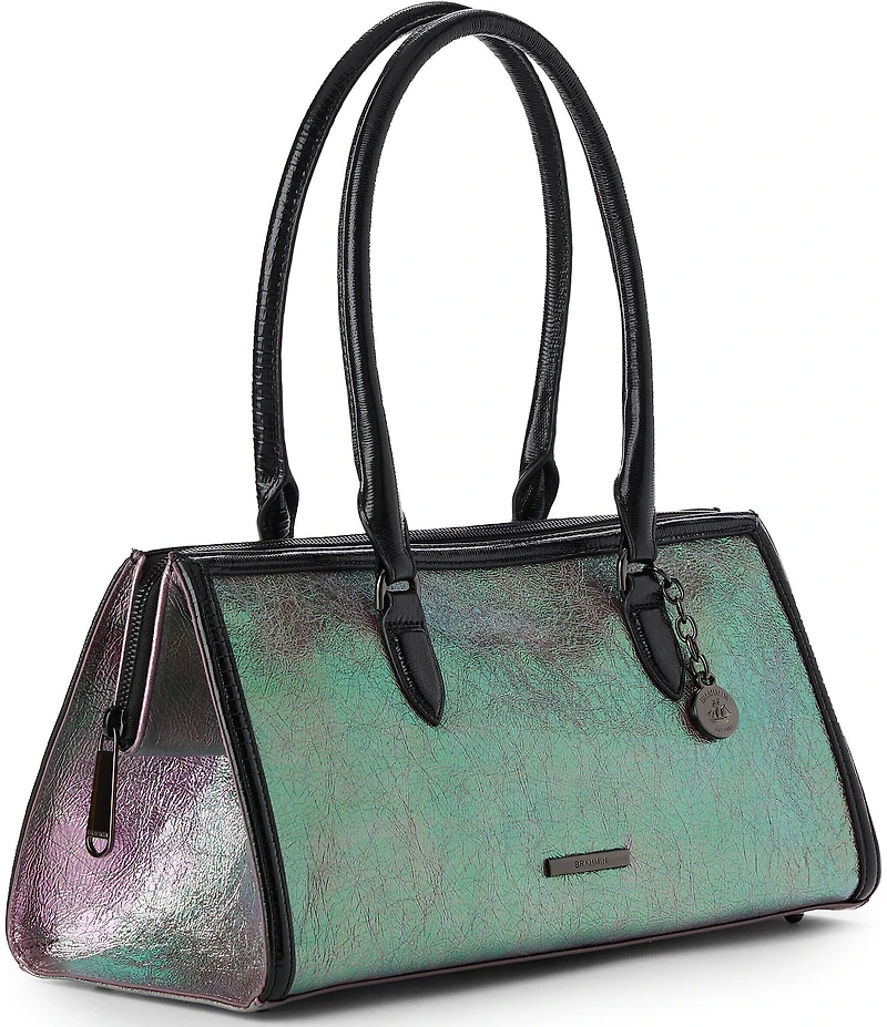 BRAHMIN Adelaide Collection Heroic Purple Sophia Satchel Bag