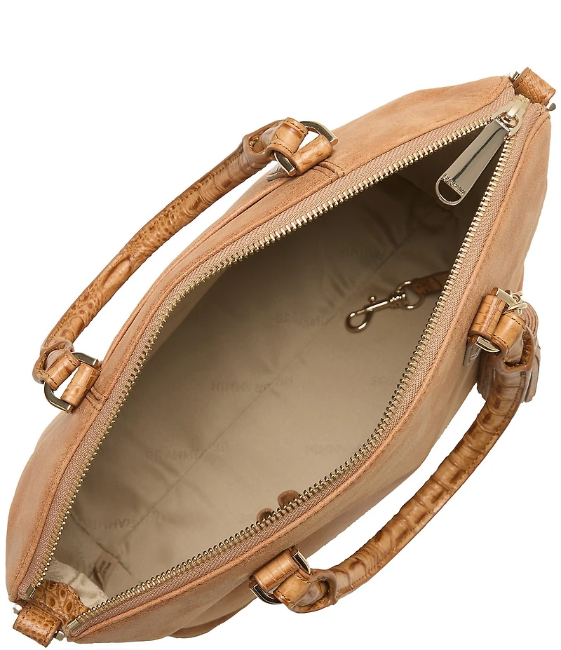 BRAHMIN Adrift Collection Tan Duxbury Satchel Bag