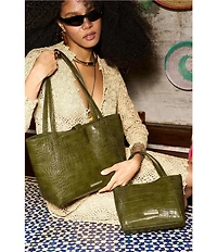 BRAHMIN Alba Collection Mona Embossed Tote Bag