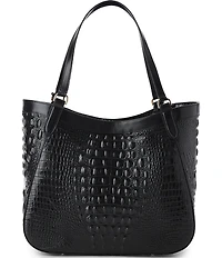 BRAHMIN Aliza Calgary Collection Ocelot Animal Print Tote Bag