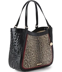 BRAHMIN Aliza Calgary Collection Ocelot Animal Print Tote Bag