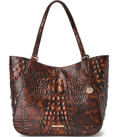 BRAHMIN Aliza Melbourne Collection Tortoise Shell Tote Bag