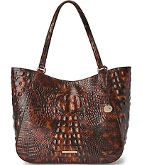 BRAHMIN Aliza Melbourne Collection Tortoise Shell Tote Bag