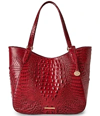 BRAHMIN Aliza Melbourne Collection Volcanic Red Tote Bag