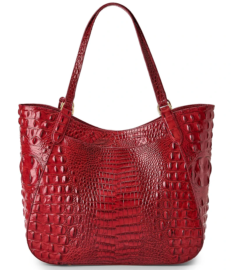 BRAHMIN Aliza Melbourne Collection Volcanic Red Tote Bag