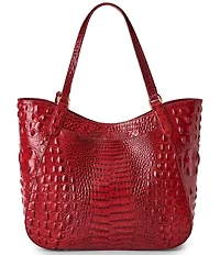 BRAHMIN Aliza Melbourne Collection Volcanic Red Tote Bag