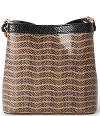 BRAHMIN Amelia Anise Collection Multi Snake Print Mod Mini Resin Chain Handle Bucket Bag