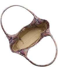 BRAHMIN Ametrine Collection Snakeskin Dewberry Melora Tote Bag