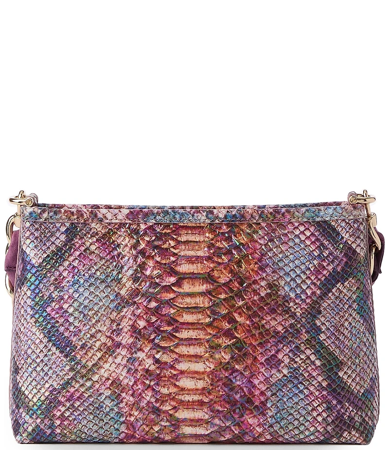 BRAHMIN Ametrine Collection Snakeskin Dewberry Mod Lorelei Shoulder Bag