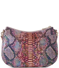 BRAHMIN Ametrine Collection Snakeskin Dewberry Mod Shayna Crossbody Bag