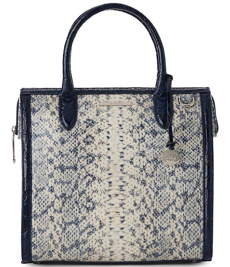 BRAHMIN Anchor Cirrus Melbourne Collection Contrast Trim Caroline Satchel