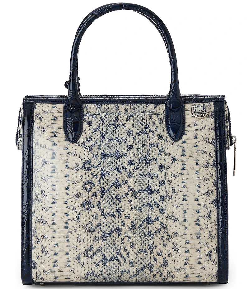 BRAHMIN Anchor Cirrus Melbourne Collection Contrast Trim Caroline Satchel