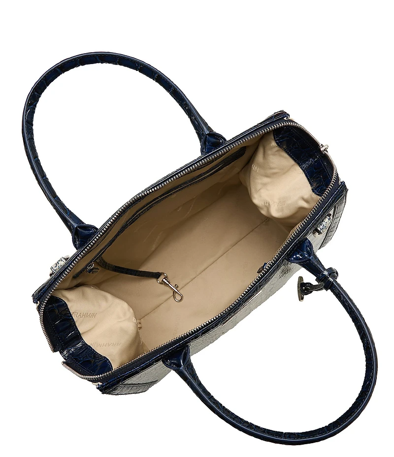 BRAHMIN Anchor Cirrus Melbourne Collection Contrast Trim Caroline Satchel