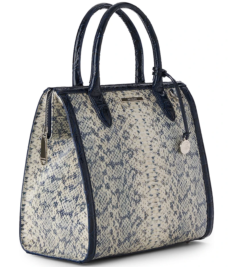 BRAHMIN Anchor Cirrus Melbourne Collection Contrast Trim Caroline Satchel