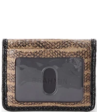 BRAHMIN Anise Collection Multi Clementine Snake Print Small Wallet